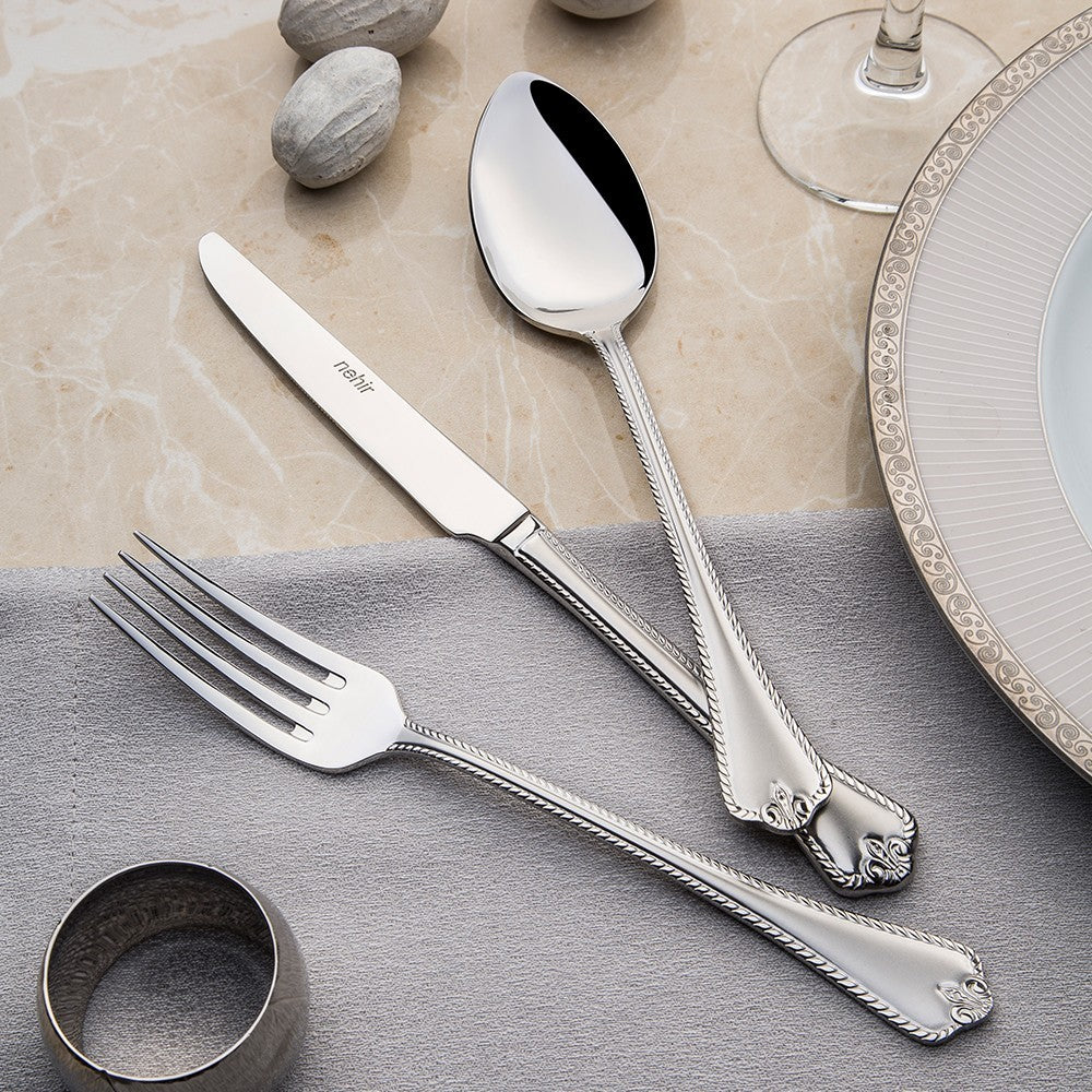 Queen 24-Piece Cutlery Set | Premium 18/10 Stainless Steel | Made in Turkey – طقم أدوات مائدة، 24 قطعة، ستانلس ستيل 18/10، صناعة تركية