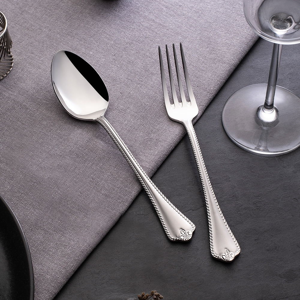 Qing 24-Piece Cutlery Set | Premium 18/10 Stainless Steel | Made in Turkey