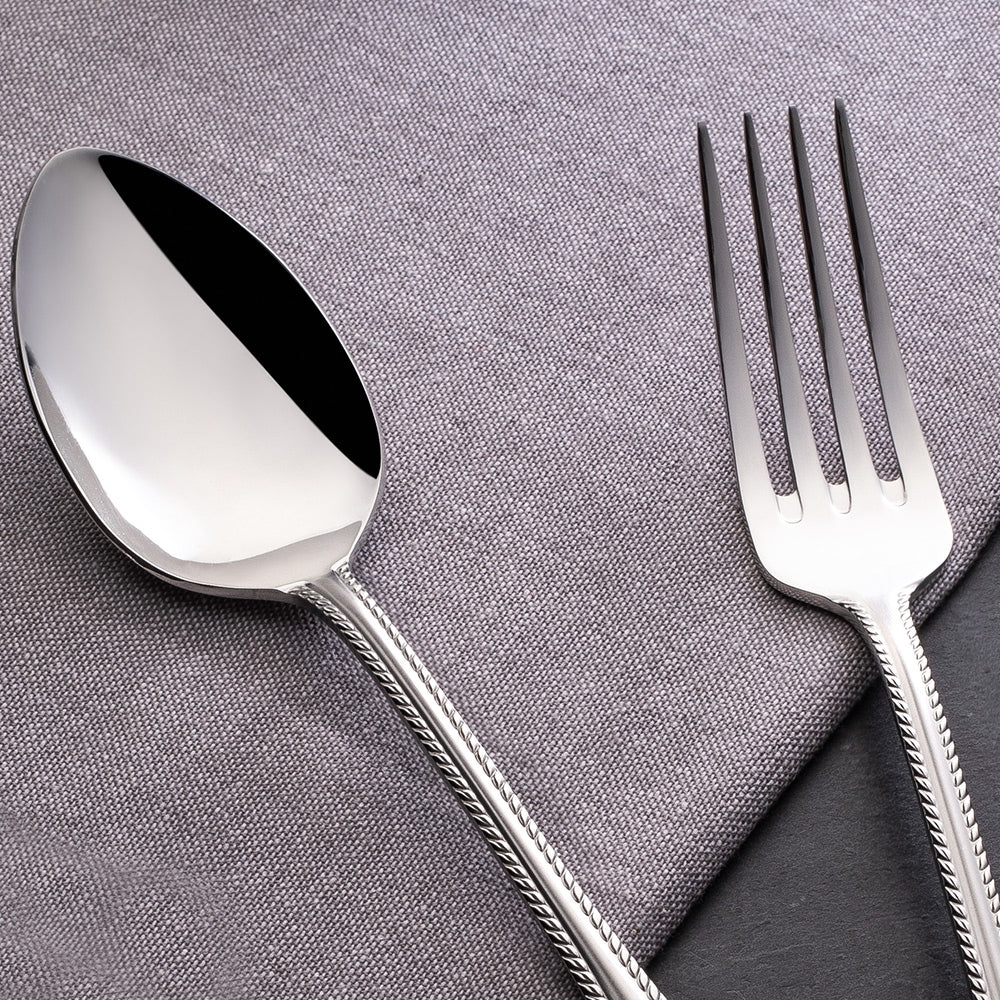 Queen 24-Piece Cutlery Set | Premium 18/10 Stainless Steel | Made in Turkey – طقم أدوات مائدة، 24 قطعة، ستانلس ستيل 18/10، صناعة تركية