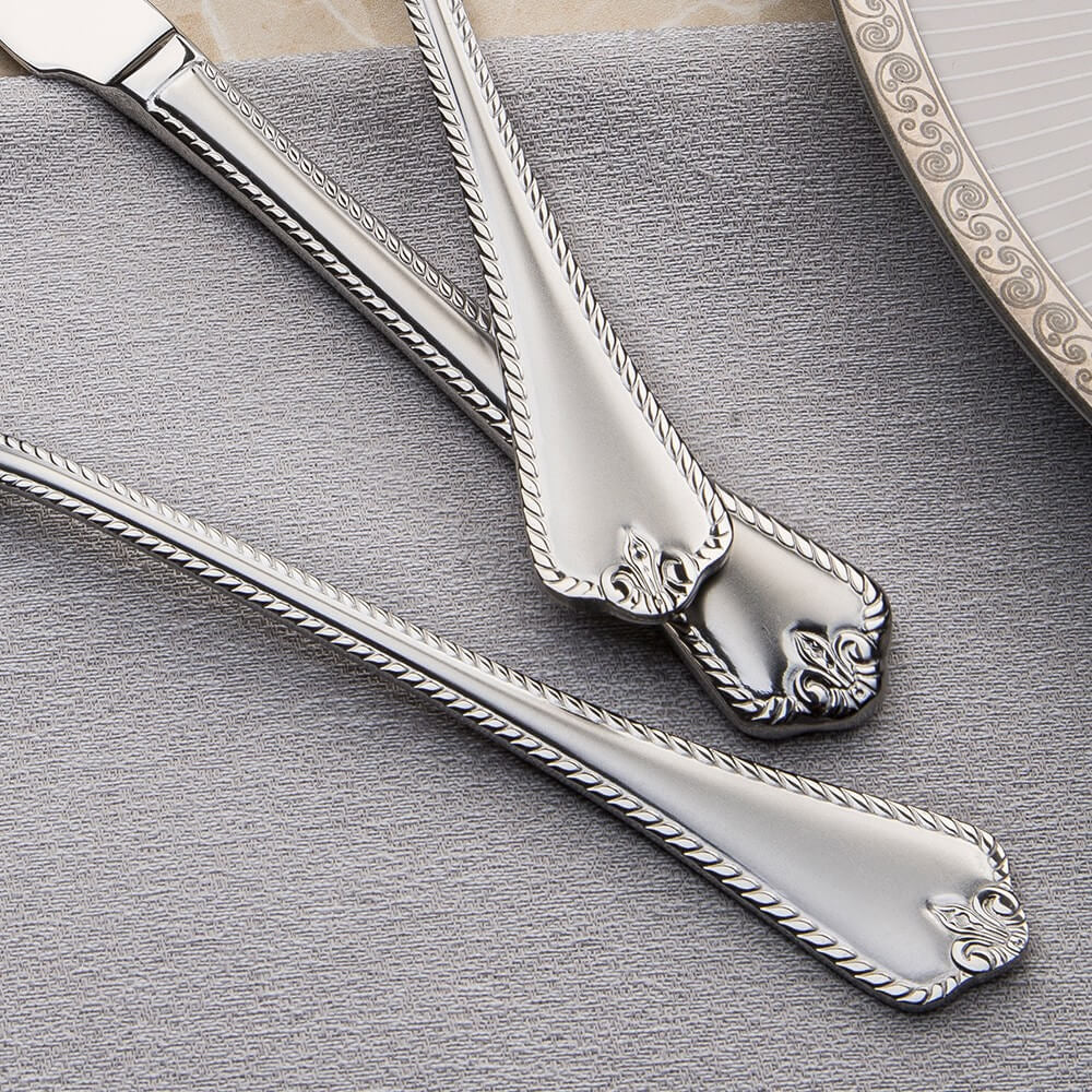 Queen 24-Piece Cutlery Set | Premium 18/10 Stainless Steel | Made in Turkey – طقم أدوات مائدة، 24 قطعة، ستانلس ستيل 18/10، صناعة تركية