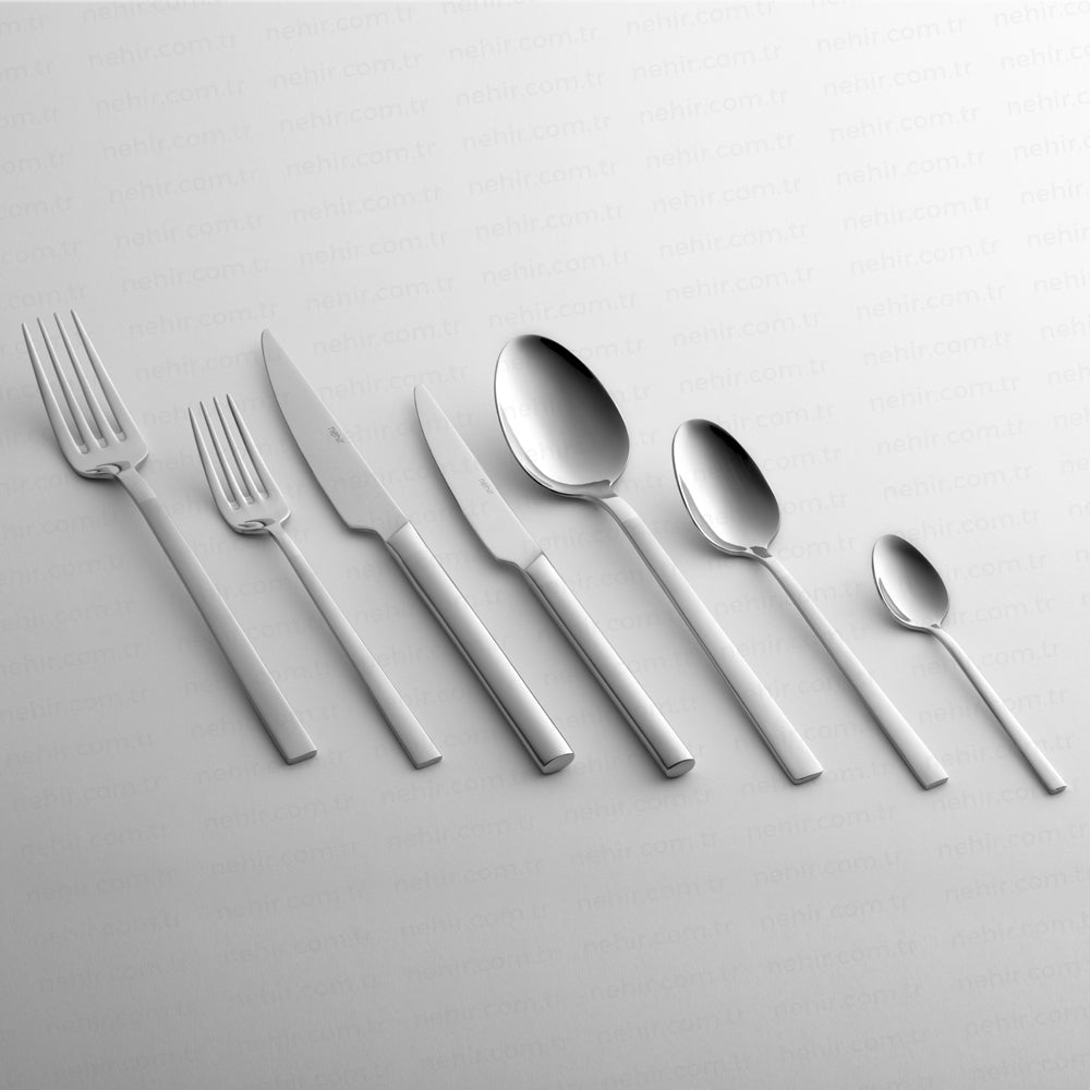 Luxar 24-Piece Stainless Steel Cutlery Set | Premium 18/10 Quality | Made in Turkey – طقم أدوات مائدة من الستانلس ستيل 18/10، 24 قطعة، صناعة تركية
