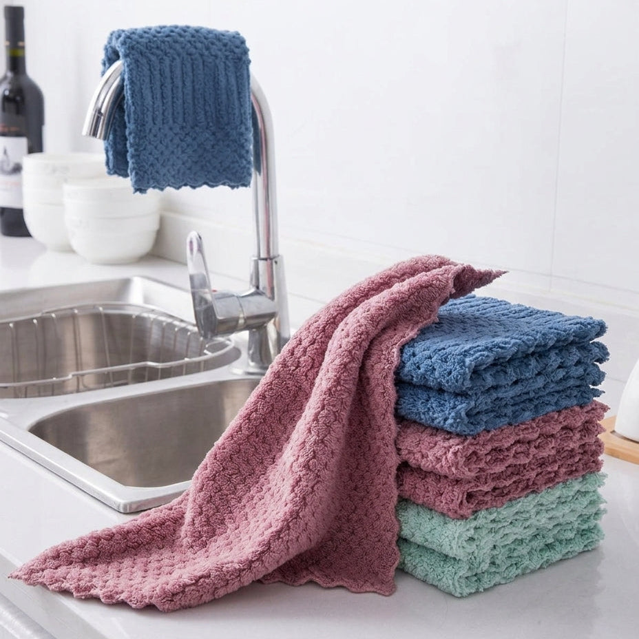 Hola Microfiber Kitchen Towels – 6 Pack Ultra-Absorbent Cleaning Cloths