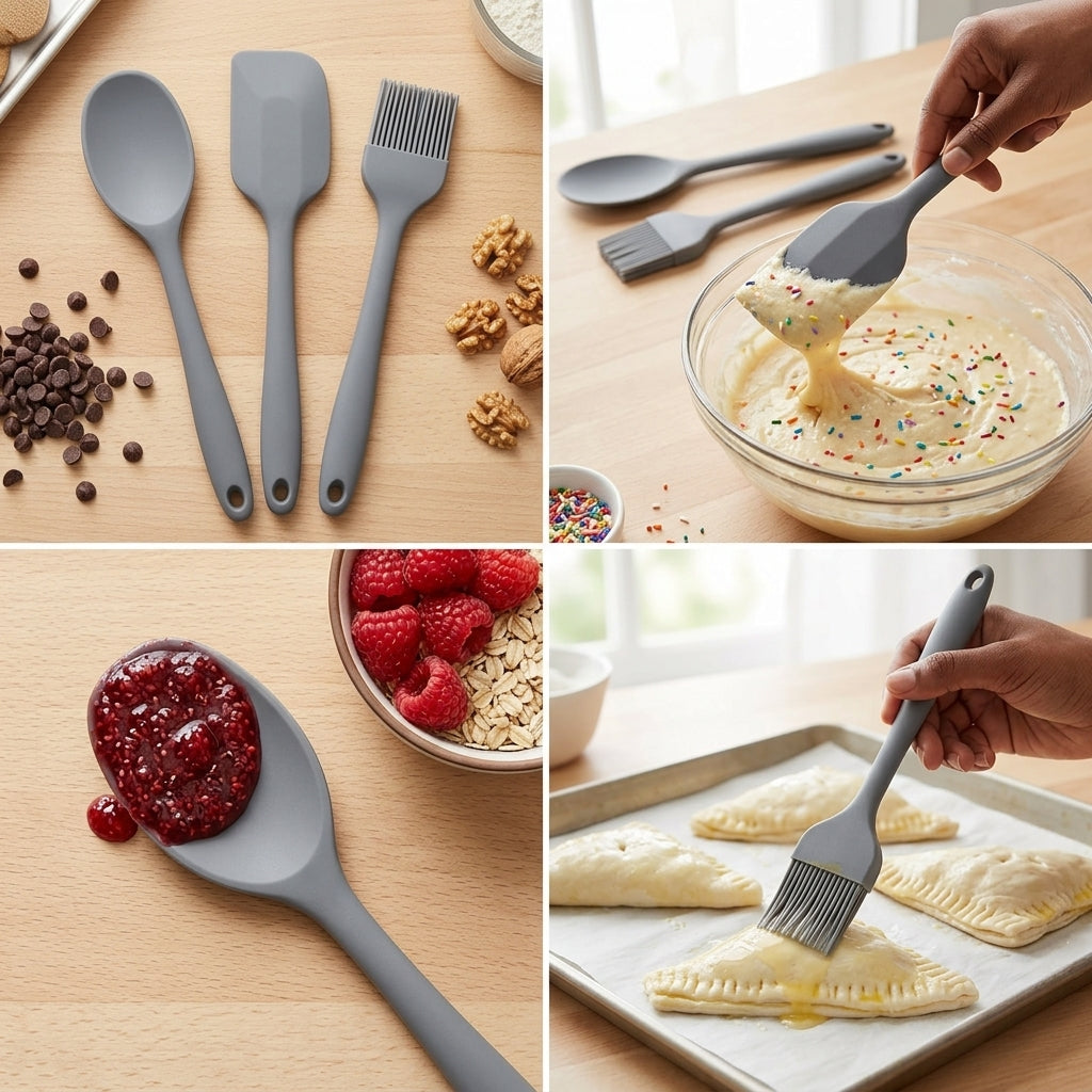 Forma Silicone 3pc Spatula Set - Gray