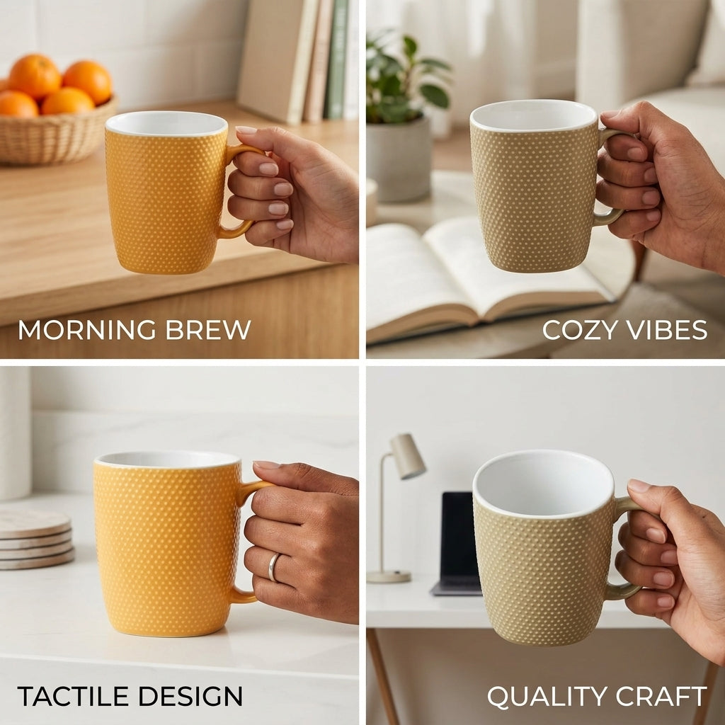 Munch Textured Mug Set for 2