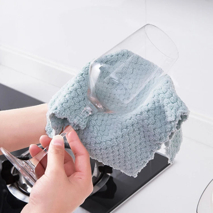 Hola Microfiber Kitchen Towels – 6 Pack Ultra-Absorbent Cleaning Cloths – فوط مطبخ مايكروفايبر فائقة الامتصاص، 6 قطع