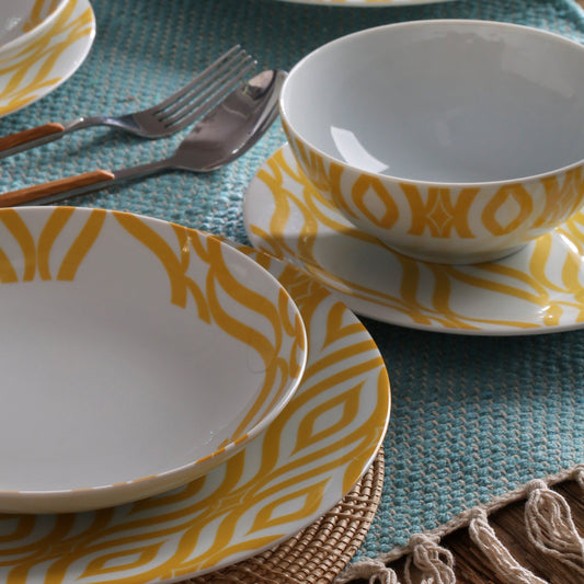 Yuli dinner set 24 porcelain plates