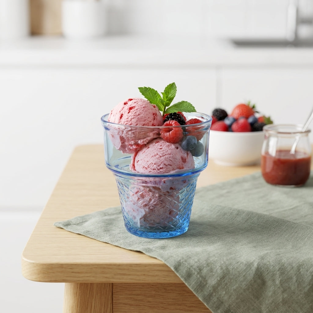 🍨 Elegant Glass Dessert Cups Set of 6 | Ice Cream, Fruit & Dessert Serving Bowls