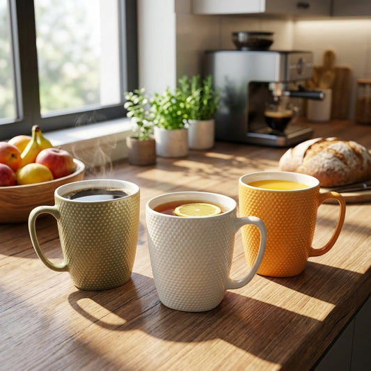 Munch Textured Mug Set for 3