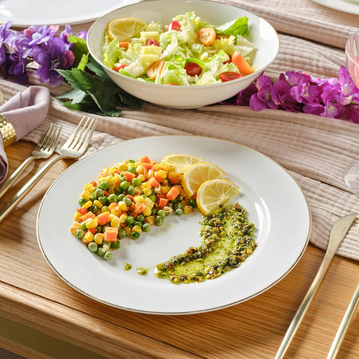 Clasee Porcelain Dinner Set of 32 Plates – طقم عشاء بورسلين، 32 طبقًا