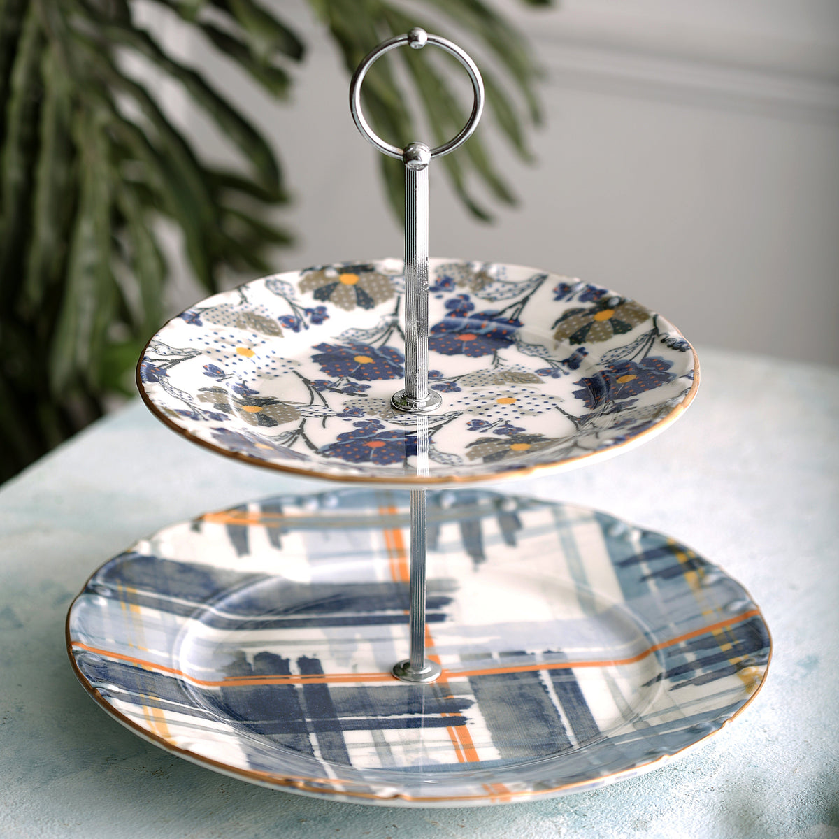 Jasmine Serving Stand 2 Tiers – حامل تقديم بطابقين