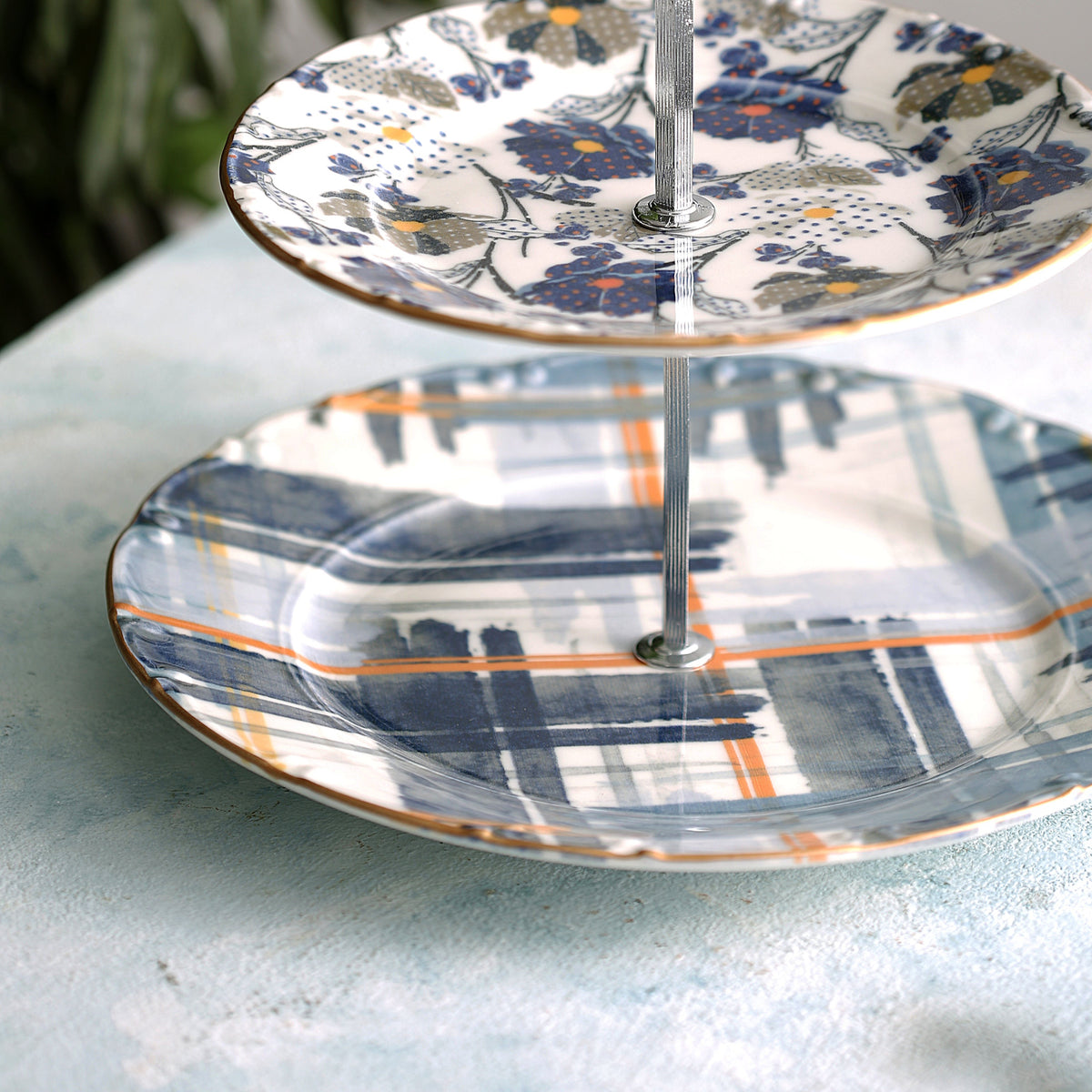 Jasmine Serving Stand 2 Tiers – حامل تقديم بطابقين