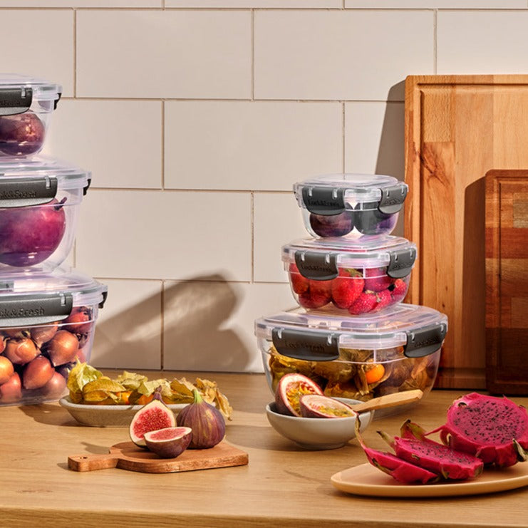 FreshCo Square Fridge Container 3 pc Set- Big – طقم علب ثلاجة مربعة، 3 قطع، حجم كبير