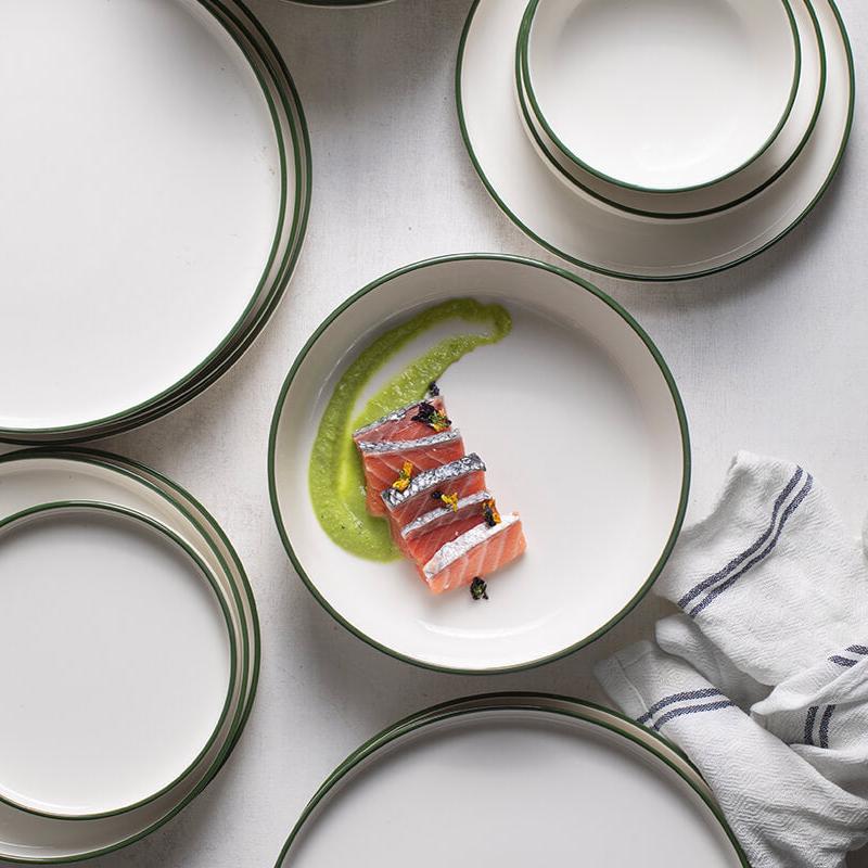 Ecoline 30 Plate Modern Porcelain Dinner Set – طقم عشاء بورسلين عصري، 30 طبقًا