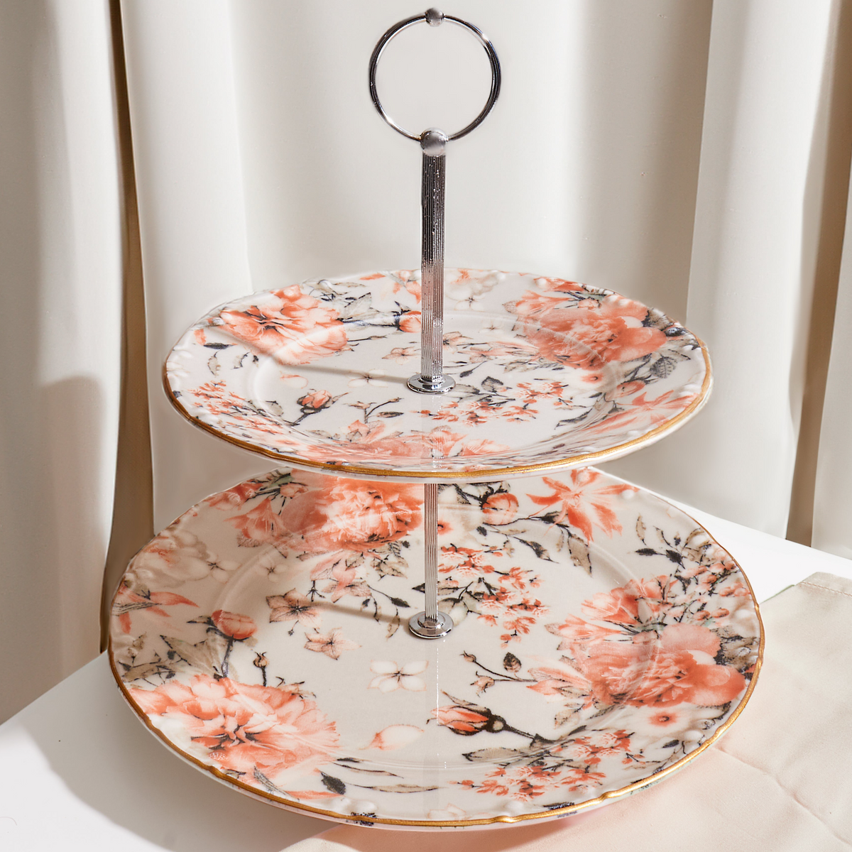 Jasmine Serving Stand 2 Tiers – حامل تقديم بطابقين