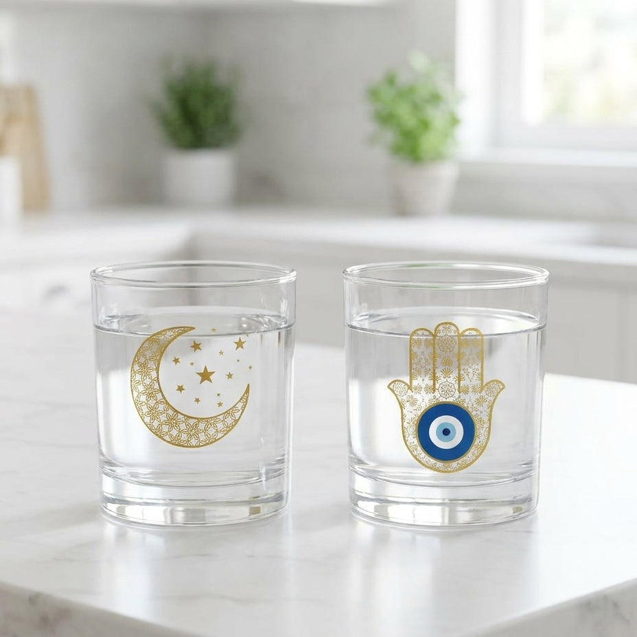 Hilulo Glass Tea & Juice Cups – 250ml Set of 6 | Elegant Everyday Serving Glasses