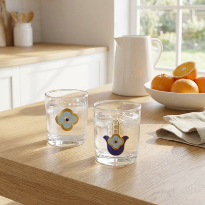 Blulo Glass Tea & Juice Cups – 250ml Set of 6 | Elegant Everyday Serving Glasses