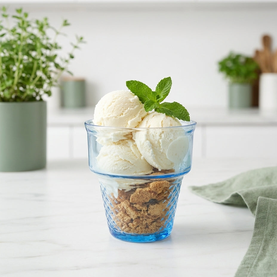 🍨 Elegant Glass Dessert Cups Set of 6 | Ice Cream, Fruit & Dessert Serving Bowls
