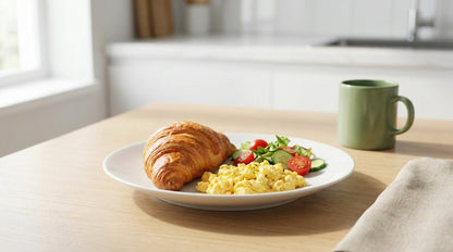 White 6 Porcelain Side Plates | Cake & Dessert Plates 21 cm