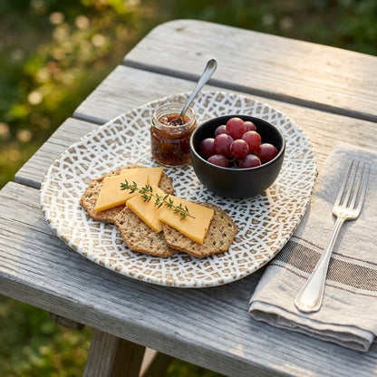 Chee Porcelain Dinner Plate Set – 24 cm (Set of 4) | Made in Turkey
