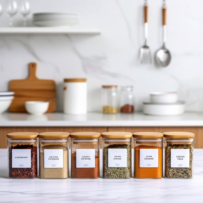 Clear 6 Spice Containers S