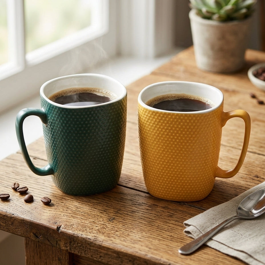 Munch Textured Mug Set for 2
