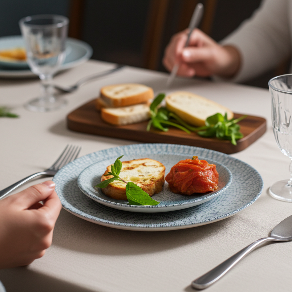 Bluering Dinner Set of 24 Porcelain Plates