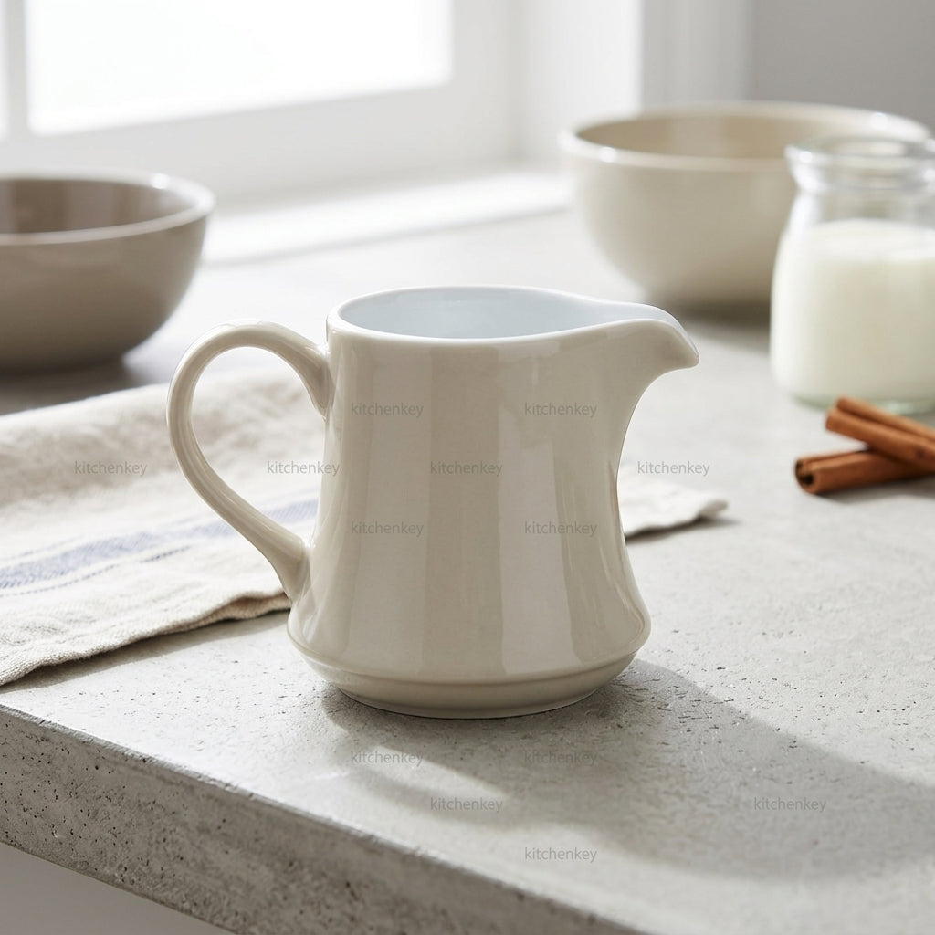 Elise Milk and Creamer Porcelain Pot  | Elegant for Tea & Coffee Serving