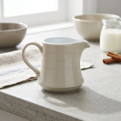 Elise Milk and Creamer Porcelain Pot  | Elegant for Tea & Coffee Serving