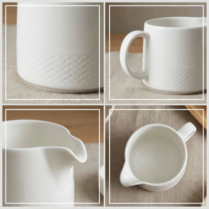 Ivory Weave Porcelain Milk Jug — 205 ml
