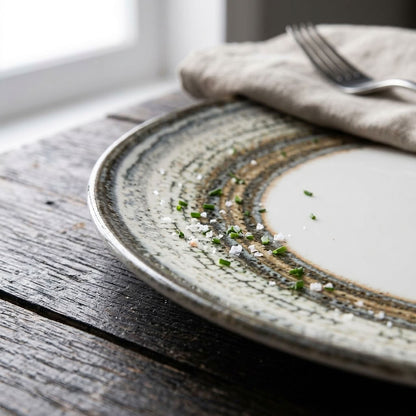 Aurelia Artisan Porcelain Plate Set – 24 Pieces