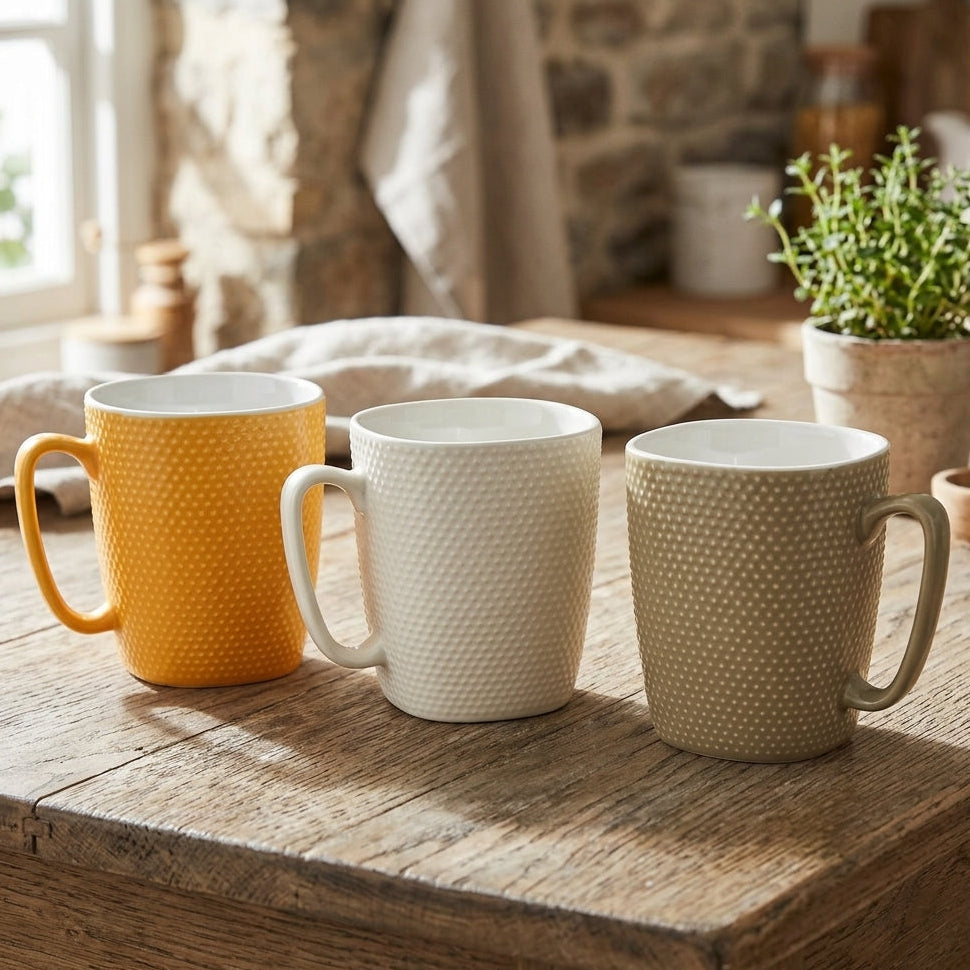 Munch Textured Mug Set for 3