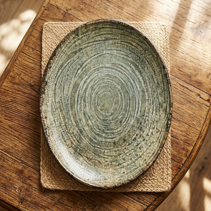 Beigwen Oval Porcelain Platter – 30cm Elegant Turkish Serving Platter (31 × 24 cm)