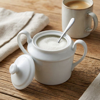 Makroon Sugar Porcelain Cup with Lid  | Elegant Sugar Jar for Tea & Coffee Serving