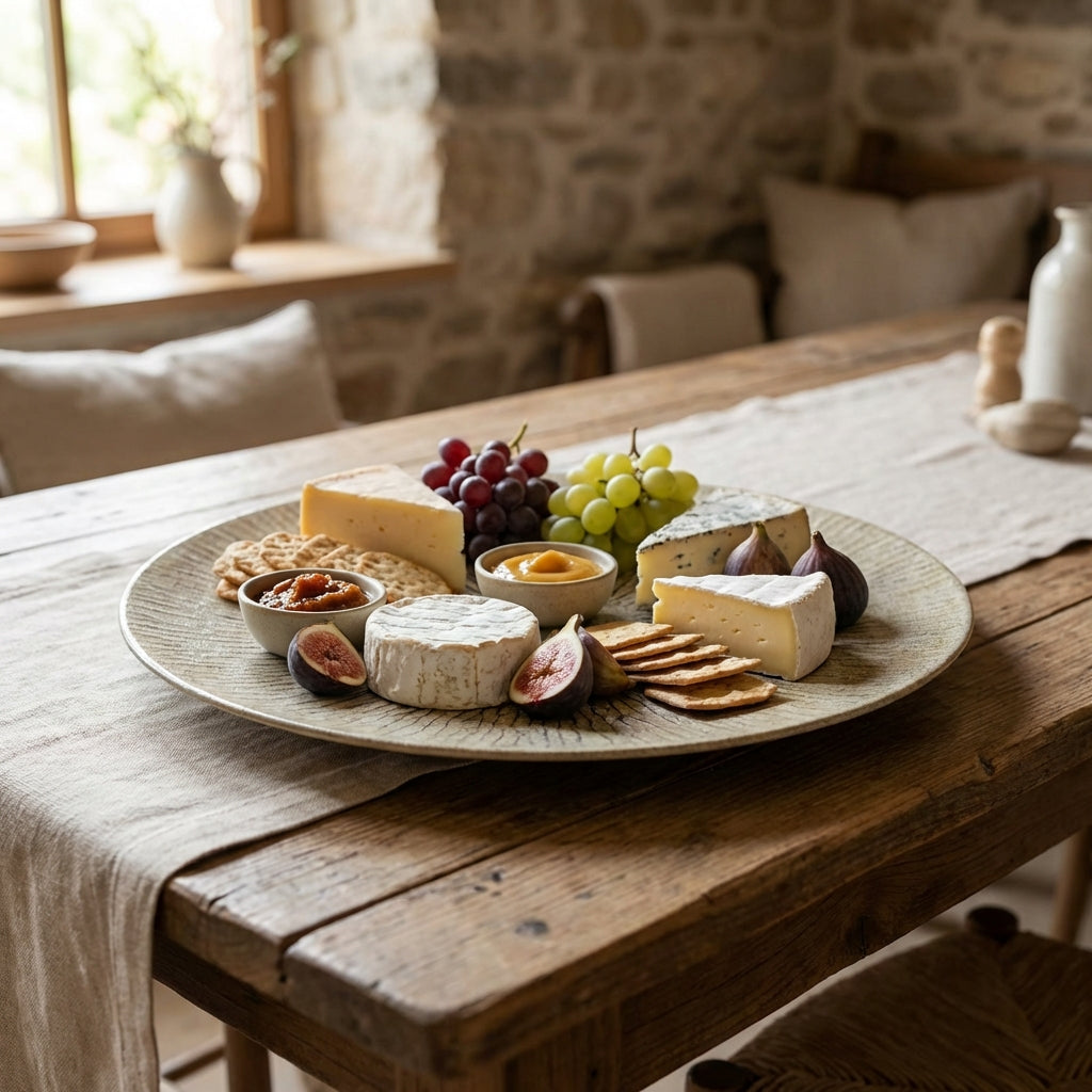 Rockery Porcelain Platter – 32cm Rustic Serving Plate