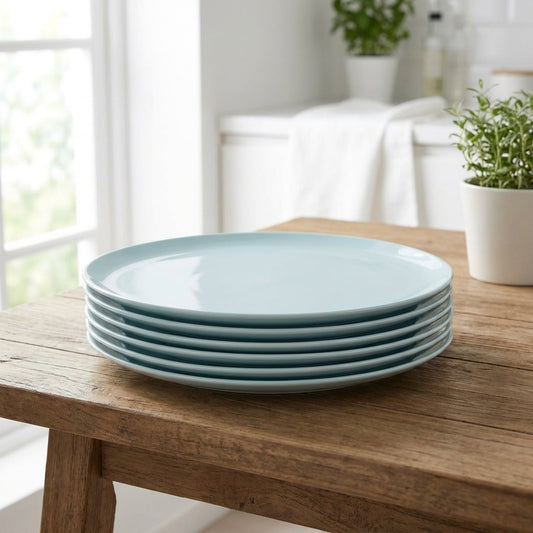 Litblu 6 Porcelain Plate set | Dinner or Steak plate 27 cm
