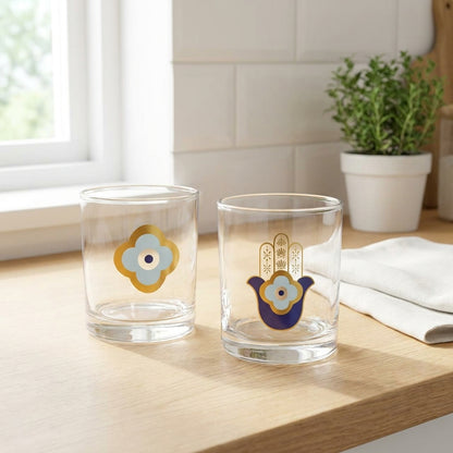 Blulo Glass Tea & Juice Cups – 250ml Set of 6 | Elegant Everyday Serving Glasses
