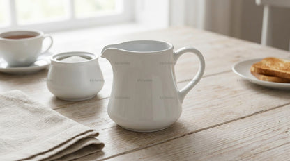 Elise Milk and Creamer Porcelain Pot  | Elegant for Tea & Coffee Serving
