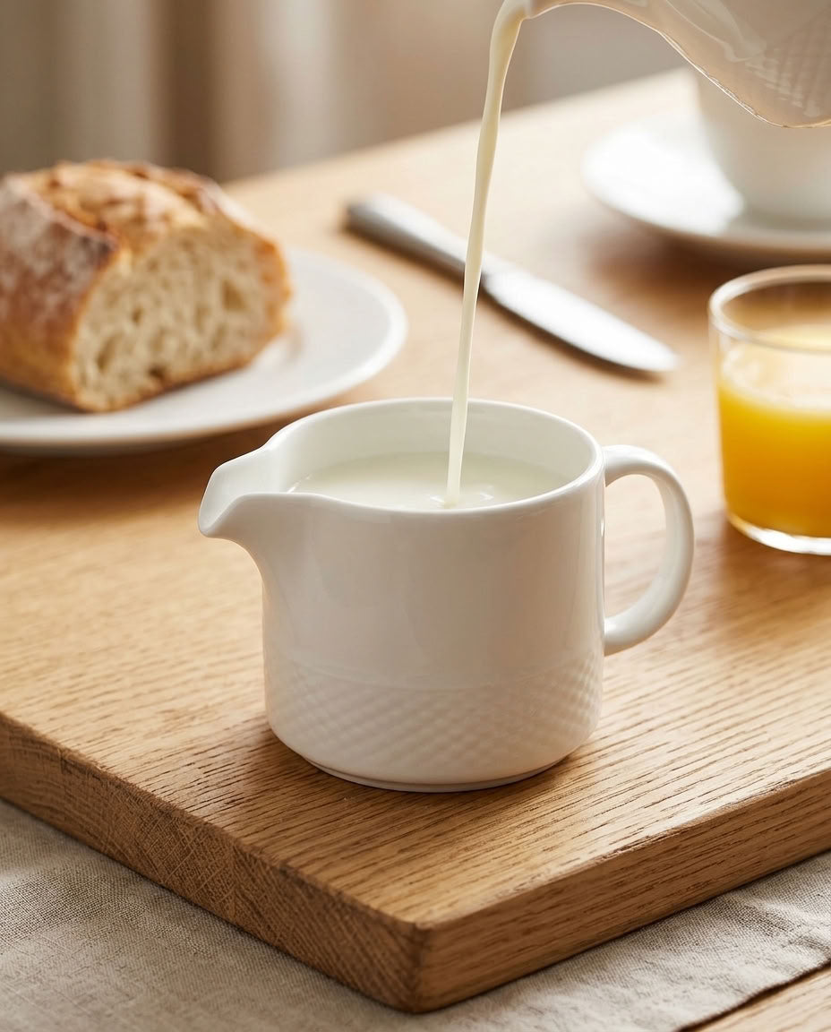 Ivory Weave Porcelain Milk Jug — 205 ml