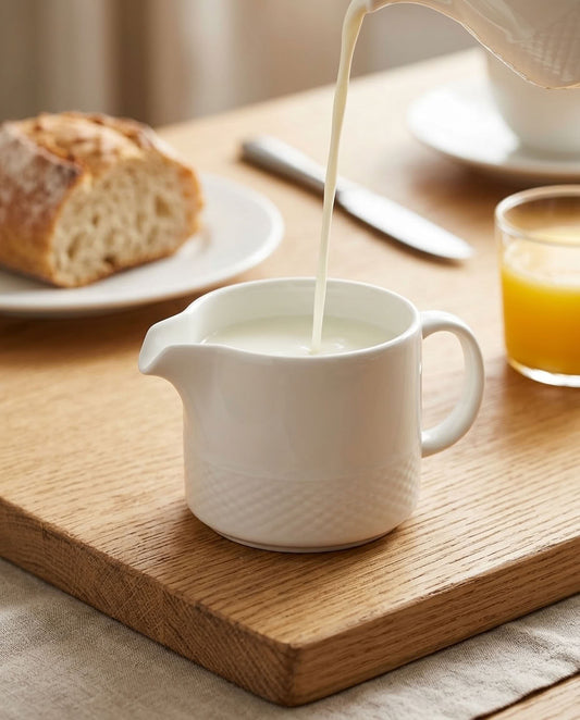 Ivory Weave Porcelain Milk Jug — 205 ml
