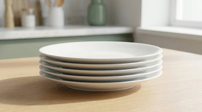 White 6 Porcelain Side Plates | Cake & Dessert Plates 21 cm