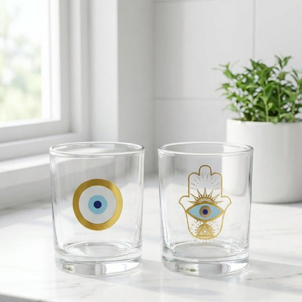 Golulo Glass Tea & Juice Cups – 250ml Set of 6 | Elegant Everyday Serving Glasses