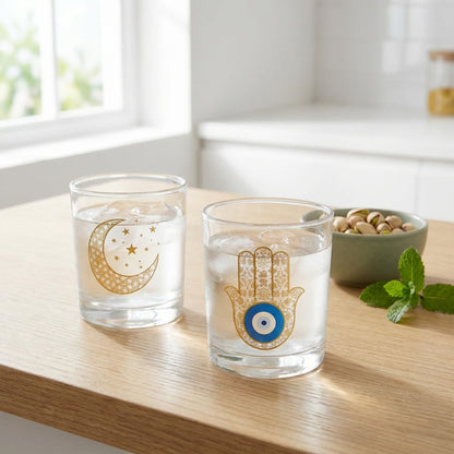 Hilulo Glass Tea & Juice Cups – 250ml Set of 6 | Elegant Everyday Serving Glasses