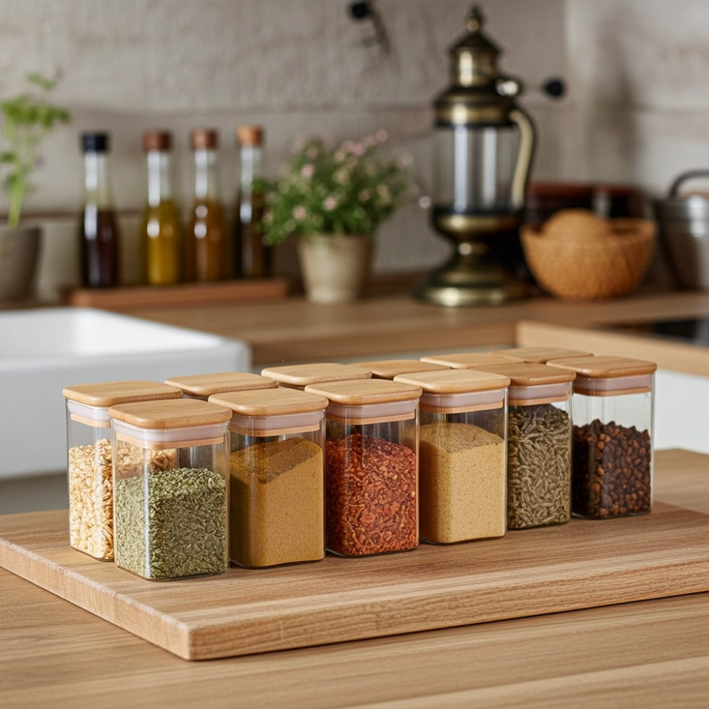 Clear 12 Spice Containers S
