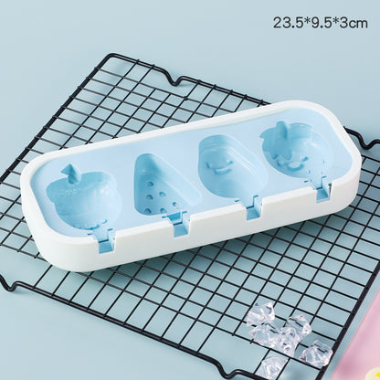 4-Pc Silicone Ice Cream Molds | BPA-Free Popsicle Makers for Homemade Treats | DIY Frozen Yogurt, Chocolate; Candy Molds