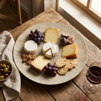 Rockery Porcelain Platter – 32cm Rustic Serving Plate