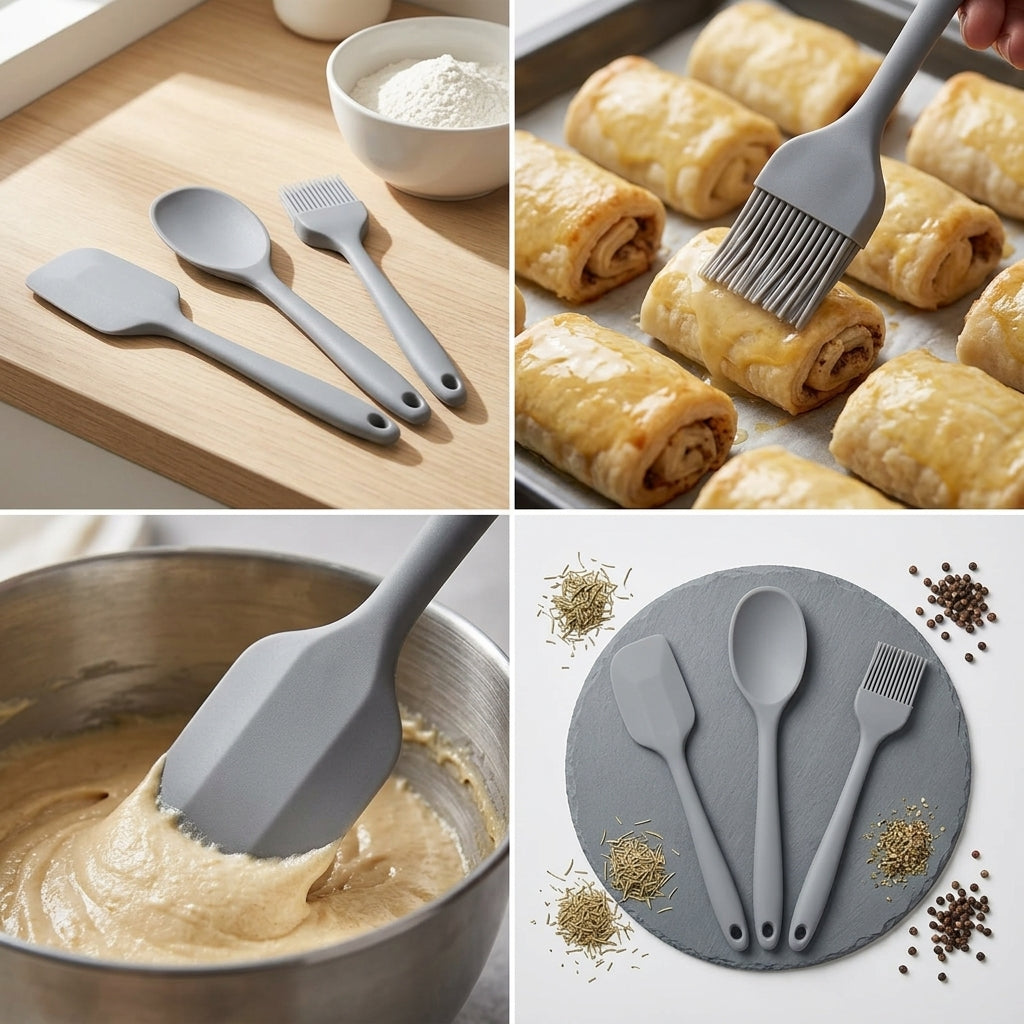 Forma Silicone 3pc Spatula Set - Gray