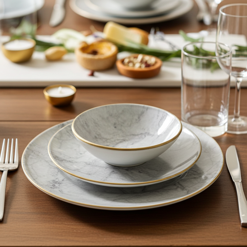 Turock Dinner set 24 Porcelain Plates