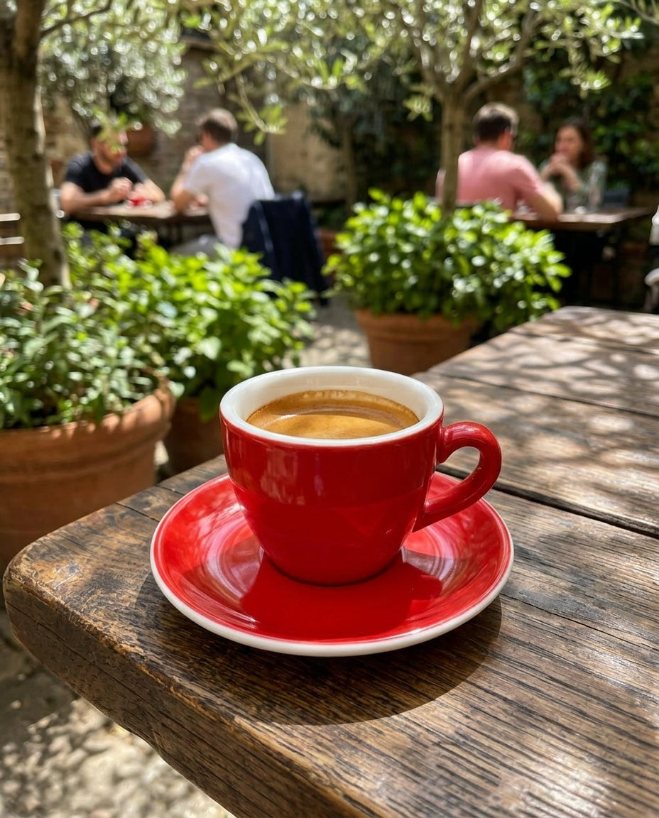 Rosso Espresso Cup & Saucer Set | Set of 6 (90 ml)