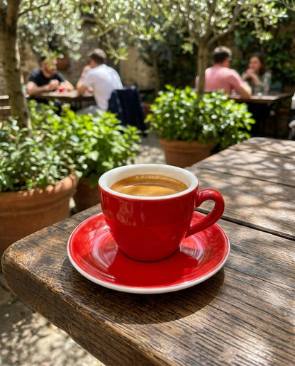 Rosso Espresso Cup & Saucer Set | Set of 6 (90 ml)