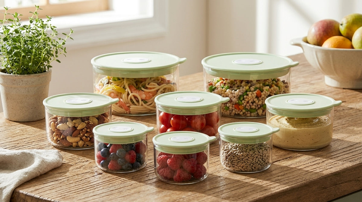 Griin Food Preservation 5-, 6- or 8- Piece Glass Storage Container Set – High Borosilicate Glass